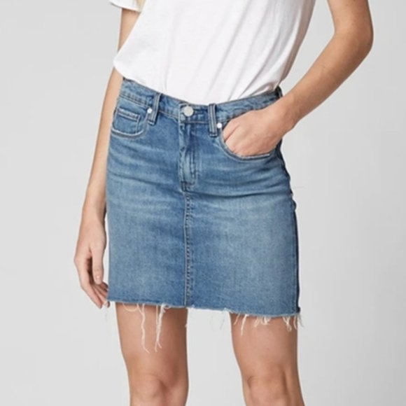 Blank NYC Blue Denim Mini Skirt Sz 26 - Picture 1 of 7